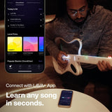 LAVA GENIE 9270002 Sampler Guitar No Strings Attached White Bundle with LAVA GENIE Wireless Microphone Set, Rok-It Tripod Guitar Stand, Goby Labs Microphone Sanitizer