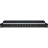 Black Lion Audio PBR XLR 16F D-Sub Rackmount 16-Channel XLR Female to DB25 Patchbay