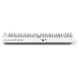 Novation Launchkey 49 MK4 USB MIDI Keyboard Controller (White, 49 Keys) Bundle with Closed-Back Studio Monitor Headphones, Keyboard Dust Cover, MIDI Cable 10' and FP-P1L Universal Sustain Pedal