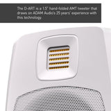 Adam  Audio D3V Active Desktop Monitoring System (White) Bundle with Auray IP-S Isolation Pad for Studio Monitor (Pair) and Comprehensive 3.5mm Stereo Male to Male Cable (6')