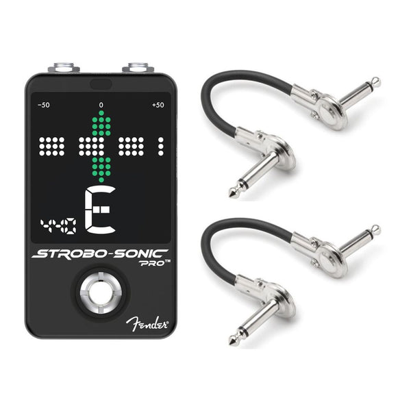 Fender Strobo-Sonic Pro Bundle with Hosa IRG-100.5 Low-Profile Right-Angle Guitar Patch Cable, 6 inch (2 Pack)