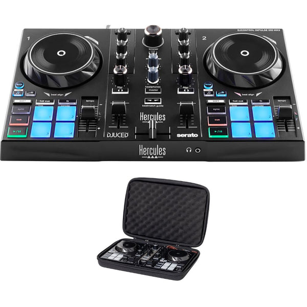Hercules DJ Control Inpulse 200 MK3 Bundle with Headliner Lightweight Molded EVA Hardshell Pro-Fit™ Case Compatible with Hercules Inpulse 200 MK3 & Inpulse 200 MK2