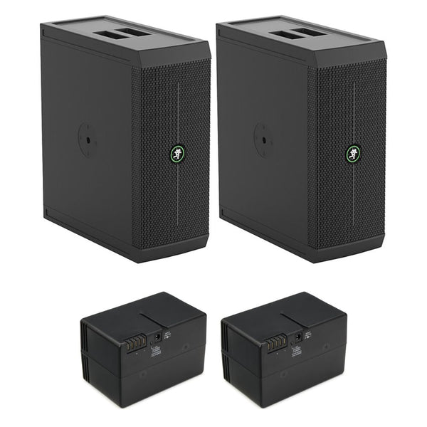 Mackie ThumpSub GO 8" 400W Portable Battery-Powered Subwoofer (2 Pack) Bundle with Mackie Rechargeable Battery for Thrash212 GO Loudspeaker and ThumpSub GO (2 Pack)