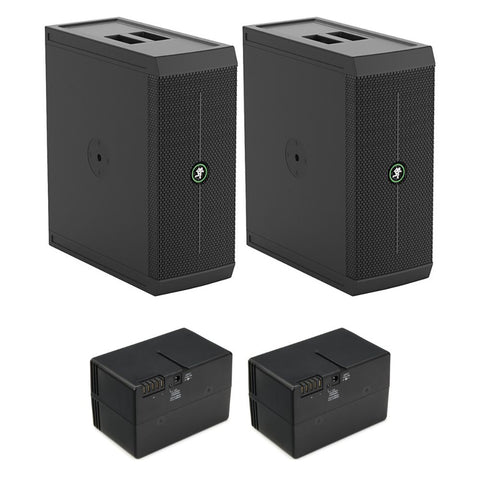 Mackie ThumpSub GO 8" 400W Portable Battery-Powered Subwoofer (2 Pack) Bundle with Mackie Rechargeable Battery for Thrash212 GO Loudspeaker and ThumpSub GO (2 Pack)