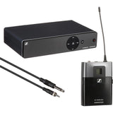 Sennheiser Consumer Audio XSW 1-CI1-A Instrument Wireless Microphone, A Range 548-572 MHz,Black Bundle with Senal OLM2 Replacement Omnidirectional Lavalier Microphone for Sennheiser ME2