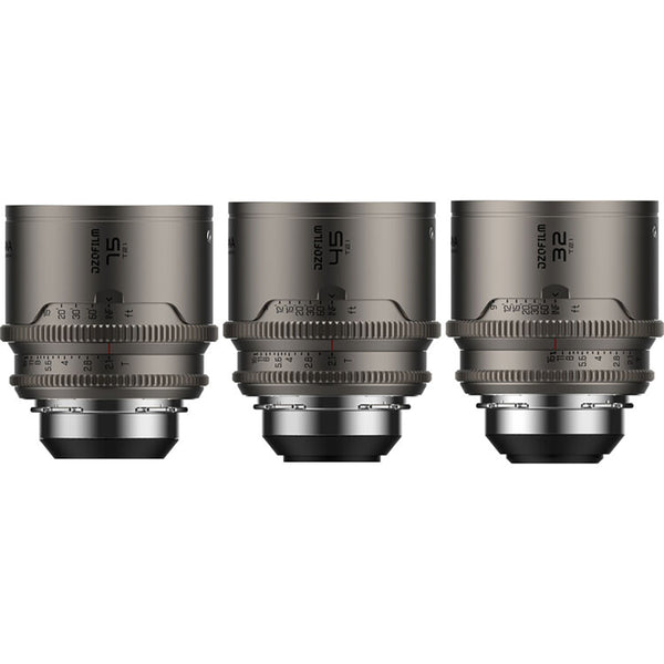 DZOFilm Arcana 32/45/75mm T2.1 Full-frame 1.5X Hybrid Anamorphic Prime 3-Lens Set (PL mount, feet)