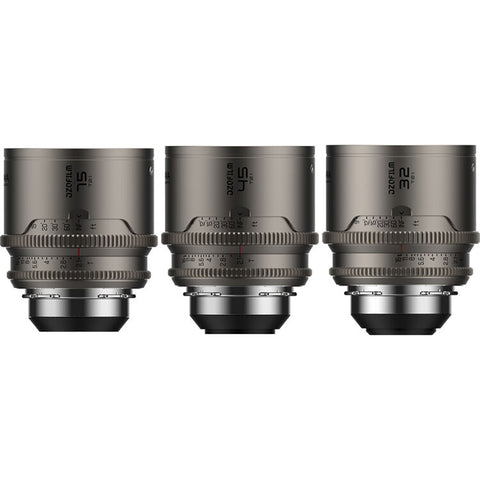 DZOFilm Arcana 32/45/75mm T2.1 Full-frame 1.5X Hybrid Anamorphic Prime 3-Lens Set (PL mount, feet)