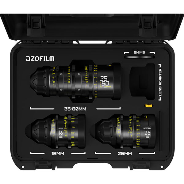 DZOFilm Y24 Educational Catta Ace 35-80mm + VESPID 16 & 25mm Lens Kit (PL)