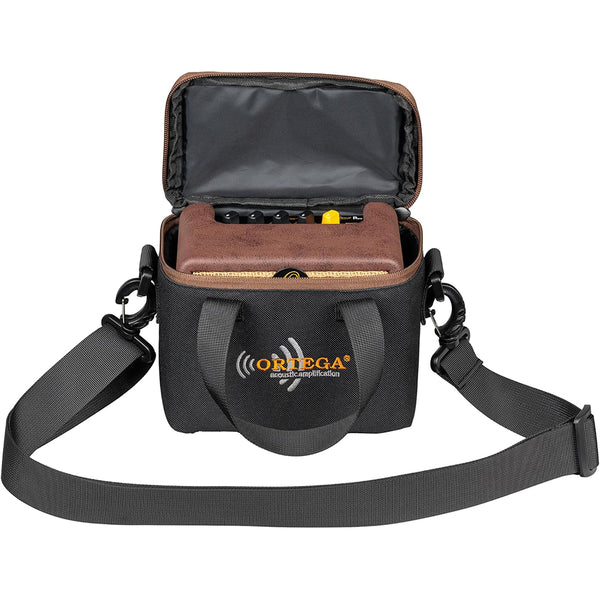 Ortega Guitars PTWO Bundle 12-Watt Bluetooth® Pocket Acoustic Amplifier with Built-In Effects w/Pro gig bag (PTWO-BU)