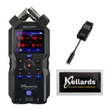 Zoom H4essential 4-Track 32-Bit Float Portable Audio Recorder Bundle with Zoom TCA-1 Timecode Adapter, Screen cleaning cloth (5-Pack)