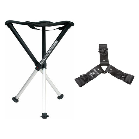 Walkstool Comfort Stool Bundle with Walkstool - Reinforcement Strap Steady - Featable with Camping Stool Comfort Models - Black Color - OneSize