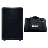QSC CP8 Two-Way 8" 1000W Compact Powered Loudspeaker with DSP Bundle with QSC Tote for the CP8 Compact Powered Loudspeaker