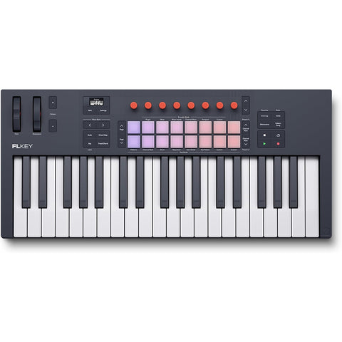 Novation FLkey 2 37 — MIDI Controller Keyboard for FL Studio. Make Beats with Full-Size Keys, USB, Pitch & Mod Wheels, 16 Drum Pads, and Arpeggiator — Inc. 6 Months of FL Studio