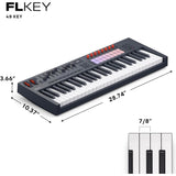 Novation FLkey 2 49 — 49-Key MIDI Controller Keyboard for FL Studio. Make Beats with Semi-Weighted Keys, USB, Pitch & Mod Wheels, 16 Drum Pads, and Arpeggiator — Inc. 6 Months of FL Studio
