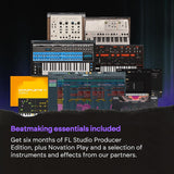 Novation FLkey 2 49 — 49-Key MIDI Controller Keyboard for FL Studio. Make Beats with Semi-Weighted Keys, USB, Pitch & Mod Wheels, 16 Drum Pads, and Arpeggiator — Inc. 6 Months of FL Studio