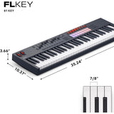 Novation FLkey 2 61 — 61-Key MIDI Controller Keyboard for FL Studio. Make Beats with Semi-Weighted Keys, USB, Pitch & Mod Wheels, 16 Drum Pads, and Arpeggiator — Inc. 6 Months of FL Studio