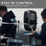 Gemini 40W Powered DJ Speaker 10” – Compact Active Stage Monitor with XLR/AUX Inputs, Built-in Mixer, EQ & Stand Mount for Mobile Gigs & Events (AS-2110P)