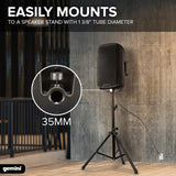 Gemini 40W Powered DJ Speaker 10” – Compact Active Stage Monitor with XLR/AUX Inputs, Built-in Mixer, EQ & Stand Mount for Mobile Gigs & Events (AS-2110P)