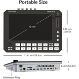 CineTreak Touch-S 10.1” Touchscreen Video Switcher Bundle with Pearstone Standard Series HDMI to HDMI High-Speed Ethernet Cable - Black, 6', Screen cleaning cloth (5-Pack)
