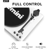 Gemini Sound TT-900-3-Speed Turntable with Bluetooth, 2-Way Stereo Speakers, and Pitch Adjustment (White)