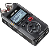 TASCAM DR-40XP 4-Channel 32-Bit-Float Portable Field Recorder with USB-C Interface and Adjustable Mics