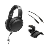 HD 480 PRO Plus Professional Closed-Back Studio Headphones, Black Bundle with Auray Headphone Holder With Padded Cradle, Pearstone Stereo Mini Male to Stereo Mini Female Extension Cable Black 3