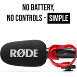 RODE VideoMic GO II-H Ultracompact Analog/USB Camera-Mount Shotgun Microphone