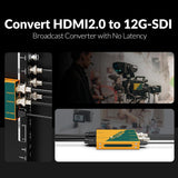 AVMATRIX HDMI 2.0 to 12G-SDI 4K Broadcast Signal Converter