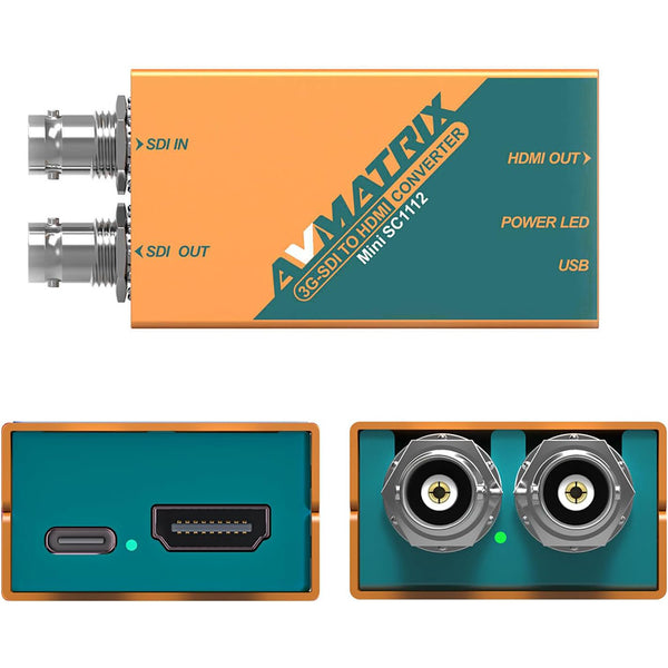 AVMATRIX Mini SC1112 3G-SDI to HDMI Pocket-Size Broadcast Converter
