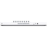 Novation Launchkey Mini 37 MK4 USB MIDI Keyboard Controller (White, 37 Mini Keys) Bundle with Auray FP-P1L Universal Piano-Style Sustain Pedal, Kellards MID-P10T Pro MIDI to MIDI Cable 10 Feet
