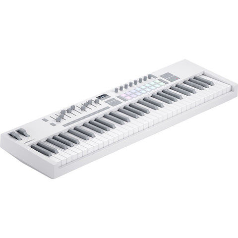 Novation Launchkey 61 MK4 USB MIDI Keyboard Controller (White, 61 Keys)