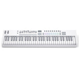 Novation Launchkey 61 MK4 USB MIDI Keyboard Controller (White, 61 Keys) Bundle with Auray Universal Piano Sustain Pedal, Kellards 10ft MIDI Cable, Kaces Medium Dust Cover & Polsen Headphones