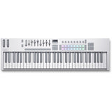 Novation Launchkey 61 MK4 USB MIDI Keyboard Controller (White, 61 Keys) Bundle with Auray Universal Piano Sustain Pedal, Kellards 10ft MIDI Cable, Kaces Medium Dust Cover & Polsen Headphones