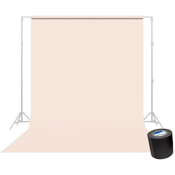 Savage Seamless Background Paper - #51 Bone (107 in x 36 ft) with Free 2" x 4yd Black Gaffer Tape