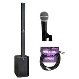 HK Audio POLAR 10 MK2 2000W Total Active Line Array Column PA System with 10" Sub Bundle with Polsen M-85 Professional Dynamic Handheld Microphone Dark Gray, XLR-P20T Pro 20 ft XLR Microphone Cable