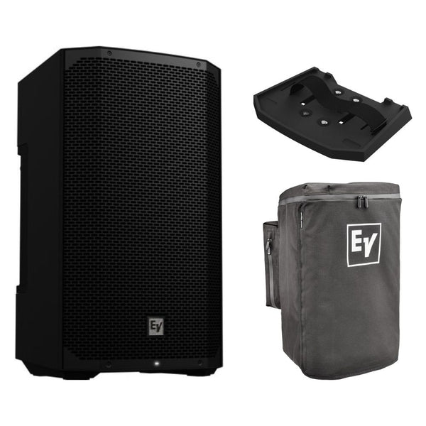 Electro-Voice EVERSE 12 Weatherized Battery-Powered Loudspeaker Bluetooth Audio and Control Black Bundle with Electro-Voice Rain Resistant Cover for EVERSE 12, Electro-Voice Tray for Everse 12 (Black)