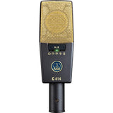 AKG Pro Audio C414 XLII Vocal Condenser Microphone, Multipattern Bundle with AKG K240 MKII Professional Semi-Open Stereo Headphones, Auray TT-ISO Isolating Desktop Microphone Stand