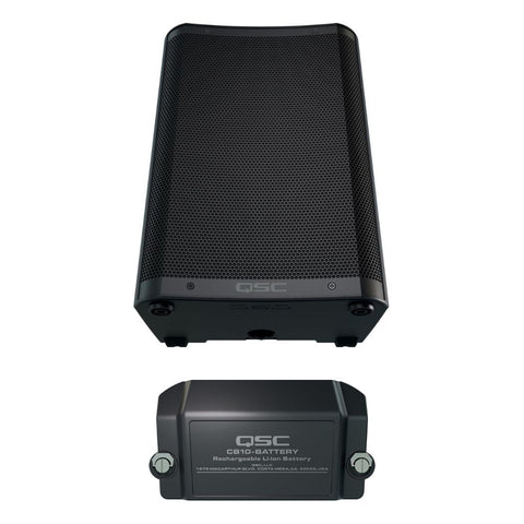 QSC CB10 Battery-Powered 10" Portable Loudspeaker Bundle with QSC CB10 Battery (4400mAh)