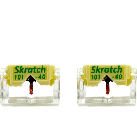 JICO SKRATCH 101-40 Replacement Styli Compatible with Shure M44-7, JICO J44A 7 & JICO IMPACT (2-Pack)