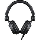 Technics Professional DJ Headphones with 40mm CCAW Voice Coil Drivers, 270° Swivel Housing and Locking Detachable Cord; Lightweight, Foldable High Input - EAH-DJ1200-K (Black)