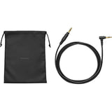 Technics Professional DJ Headphones with 40mm CCAW Voice Coil Drivers, 270° Swivel Housing and Locking Detachable Cord; Lightweight, Foldable High Input - EAH-DJ1200-K (Black)
