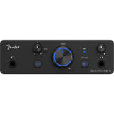 Fender Quantum LT 2 2x2 USB-C Audio Interface Bundle with Pop Filter, Kellards XLR-P20T Pro 20 ft XLR Microphone Cable, Polsen HPC-A30 Closed-Back Studio Monitor Headphones