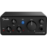 Fender AudioBox Go 2x2 USB-C Audio Interface Bundle with Polsen HPC-A30 Closed-Back Studio Monitor Headphones, Kellards XLR-P20T Pro 20 ft XLR Microphone Cable, Pop Filter