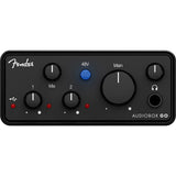 Fender AudioBox Go 2x2 USB-C Audio Interface Bundle with Polsen HPC-A30 Closed-Back Studio Monitor Headphones, Kellards XLR-P20T Pro 20 ft XLR Microphone Cable, Pop Filter