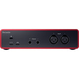 Focusrite Scarlett 2i2 USB-C Audio Interface Bundle with (2 packs each): MXL 990/991 Mics, Pop Filters, Boom Stands, Polsen Studio Headphones, 20ft XLR Cables, & Headphone Clamps