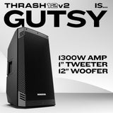 Mackie Thrash12v2 12" 1300W Powered Loudspeaker with Bluetooth, Black