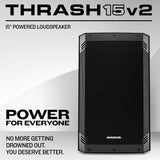 Mackie Thrash15v2 15" 1300W Powered Loudspeaker with Bluetooth, Black
