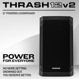 Mackie Thrash12v2 12" Loudspeaker Bundle with Stand & 2x 20' XLR Cable