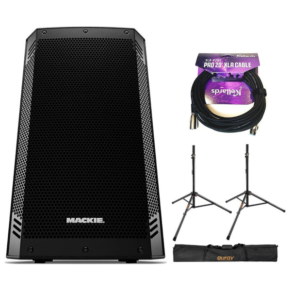 Mackie Thrash15v2 15 1300W Loudspeaker Bundle with Stand & 2x 20' XLR Cable