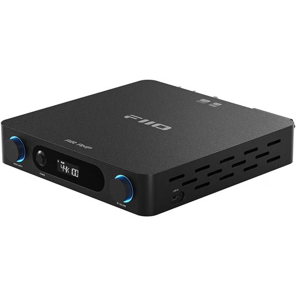 FIIO AIRAMP All-in-One Desktop Amplifier, ES9020Q DAC, XMOS XU316, 120W×2 Class D Power Amp, Bluetooth 5.0, USB Optical Coaxial Input, Subwoofer Output Black
